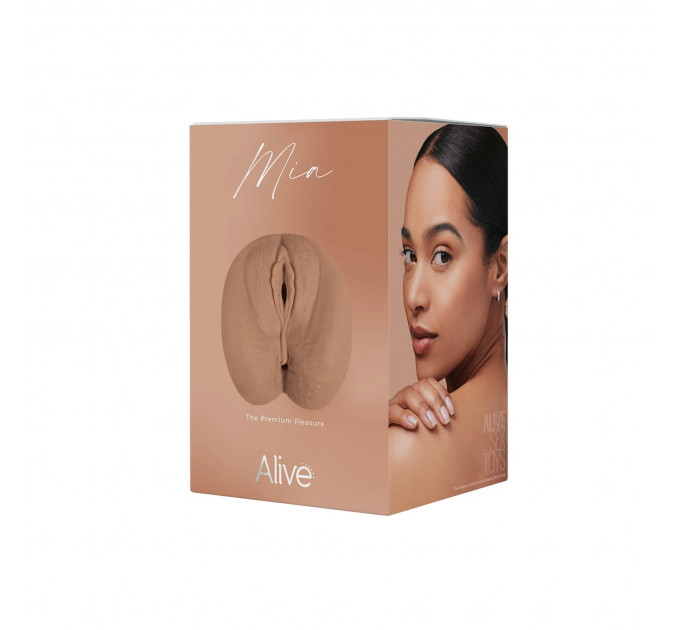Мастурбатор реалистичный Alive Mia вагина и анус, бежевый, XL