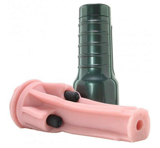 Мастурбатор в колбе с 3-мя вибропулями Fleshlight Vibro Pink Lady Touch