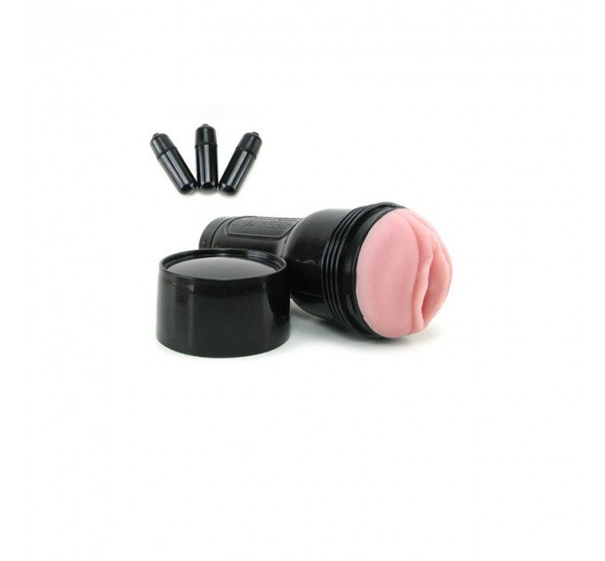 Мастурбатор в колбе с 3-мя вибропулями Fleshlight Vibro Pink Lady Touch