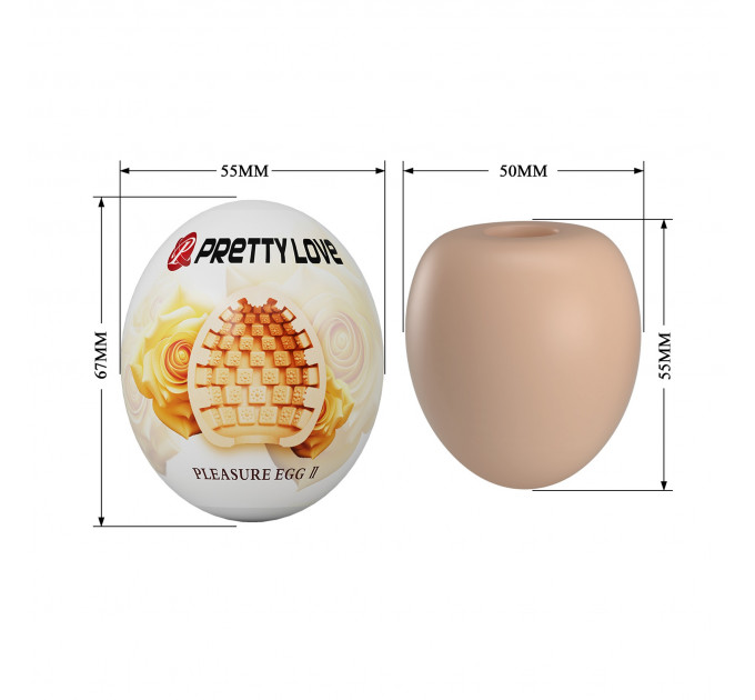 Мастурбатор яйце Pretty Love Pleasure Egg бежевий