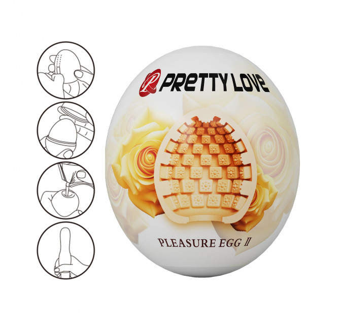 Мастурбатор яйце Pretty Love Pleasure Egg бежевий