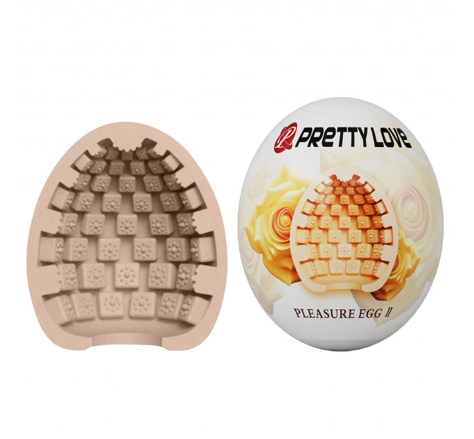 Мастурбатор яйце Pretty Love Pleasure Egg бежевий