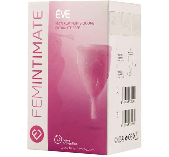 Менструальна чаша Adrien Lastic Femintimate Eve Cup у мішечку, рожева, L