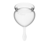 Набор менструальных прозрачных чаш Satisfyer Feel Good медицинский силикон, 2 шт. (20 мл+15 мл)