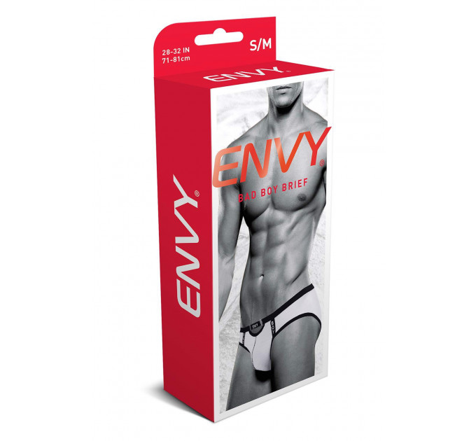 Мужские трусы-брифы Envy Bad Boy белые, S/M