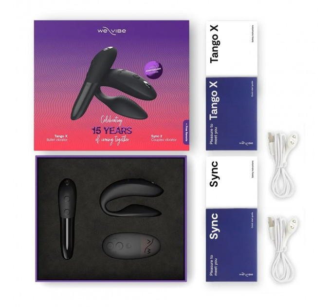 Набор секс-игрушек вибратор для пар Sync 2 и вибропуля Tango X We-Vibe Limited Anniversary Edition