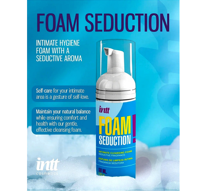 Пена для интимной гигиены Intt FOAM SEDUCTION! унисекс, с ароматом, 50 мл