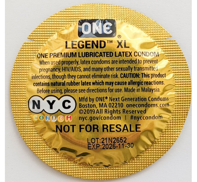 Набор презервативов One Legend XL, большой размер (цена за 5 шт.)