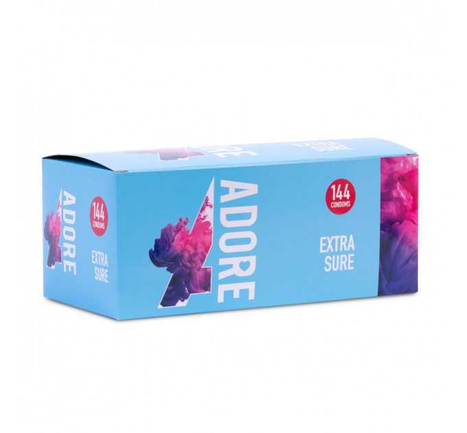 Презервативы сверхпрочные Pasante Adore Extra Sure латексные (цена за упаковку, 144 шт.)