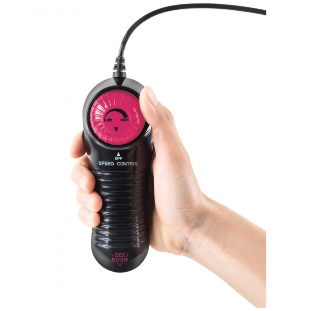 Секс-машина Dreamtoys Sex Room Sex Machine с насадками и пультом, черная