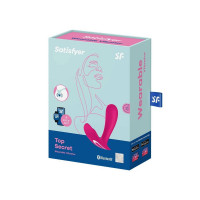 Смарт-вибратор в трусики с двумя моторами Satisfyer Top Secret для точки G и клитора, розовый