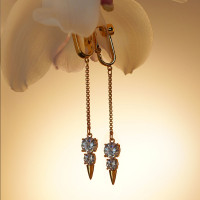 Украшения для клитора и половых губ UPKO Non-pierced Jewelry Snowman с горным хрусталем, золотистые