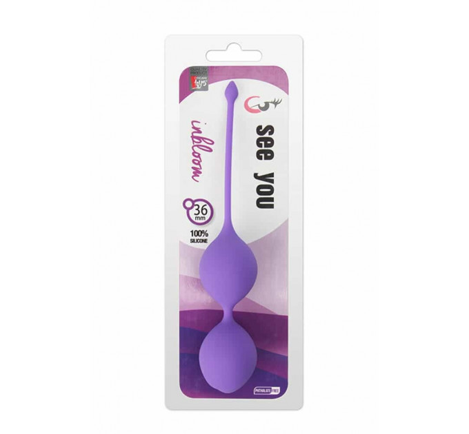 Вагинальные шарики со смещенным центром тяжести DreamToys See You In Bloom фиолетовые