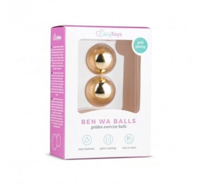 Вагинальные шарики Gold ben wa balls, 25 мм