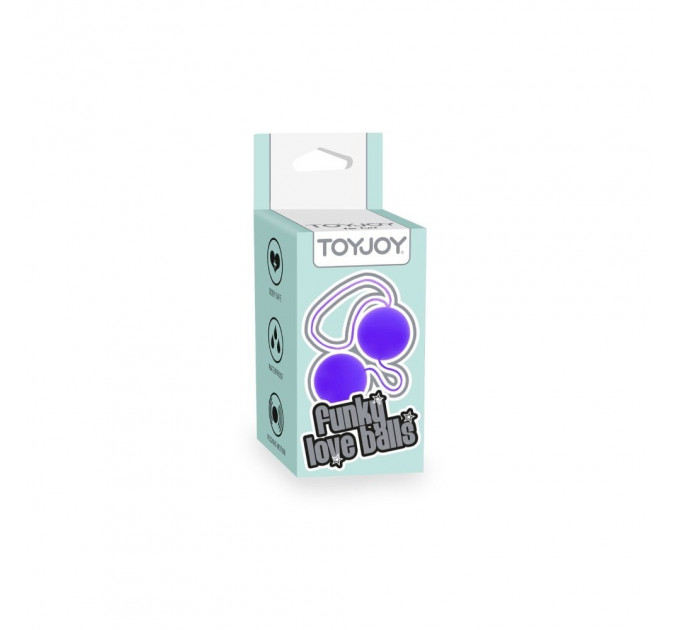 Вагинальные шарики пластиковые фиолетовые Toy Joy