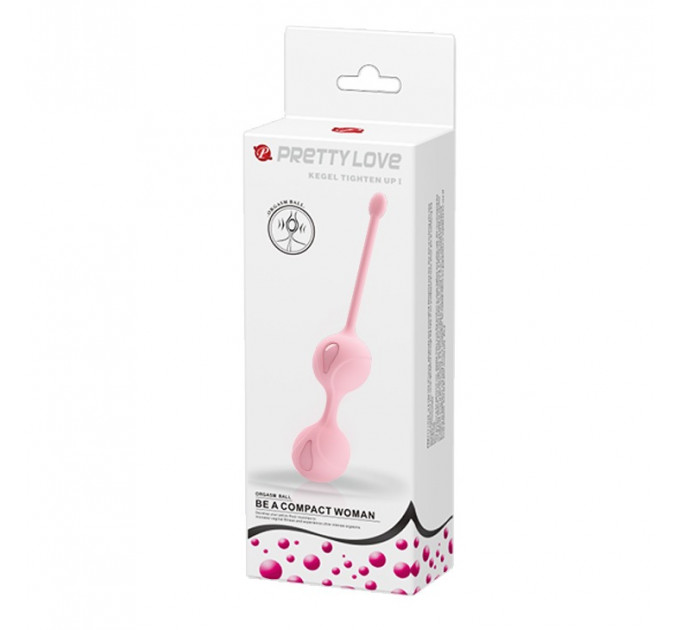 Вагинальный шарики нежно розового цвета Kegel tighten up2