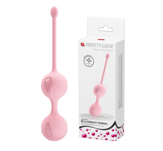 Вагинальный шарики нежно розового цвета Kegel tighten up2