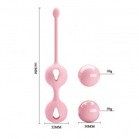 Вагинальный шарики нежно розового цвета Kegel tighten up2