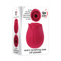 Вакуумный клиторальный стимулятор Adam & Eve Eve's Ravishing Rose Clit Pleaser, красный