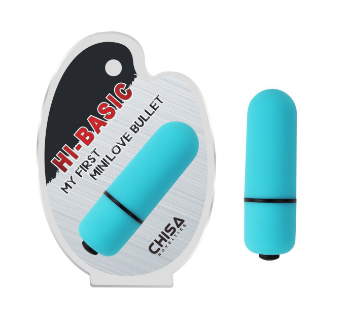 Вибропуля Chisa Hi-Basic My First Mini Love Bullet для стимуляции эрогенных зон, голубая