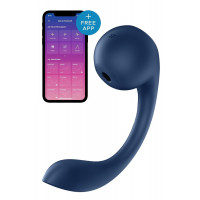 Вибратор для точки G и клитора Satisfyer Pro+ Wave 4 Connect App с приложением, синий
