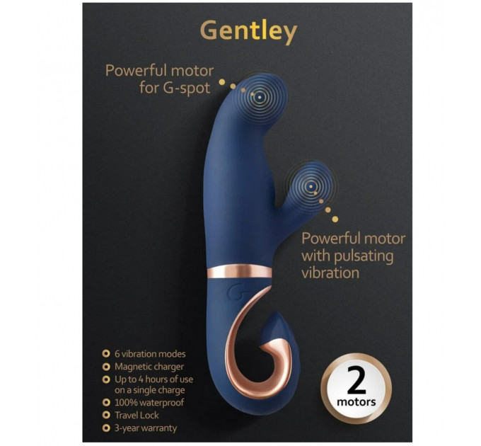 Вибратор кролик Gentley - Синий