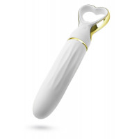 Вибратор мини классический Blush Delice Heartthrob с рельефом, белый