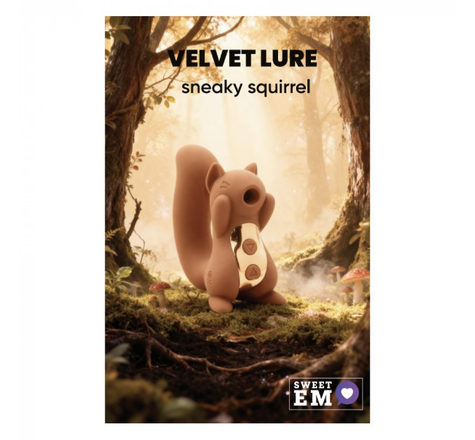 Вибратор вакуумный в форме белочки Sweet Em, 5 режимов, фиолетовый