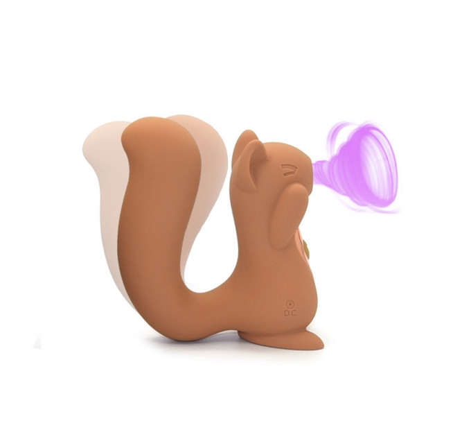 Вібратор вакуумний у формі білочки Sweet Em, 5 режимів, бежевий