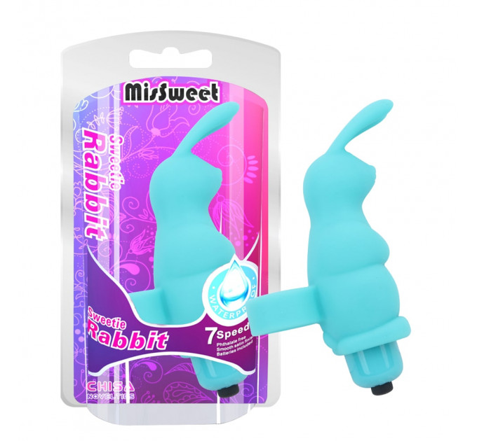 Вибромассажер на палец Sweeiie Rabbit, Blue Chisa