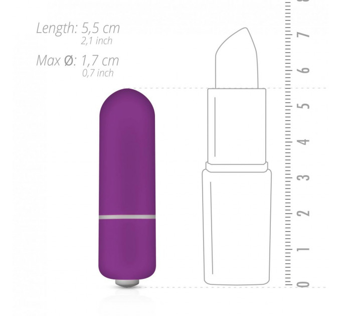 Вибропуля Easytoys, фиолетовая, 5.5 х 1.7 см