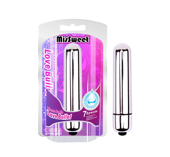 Вибропуля CHISA MisSweet с 7 скоростями, серебристая