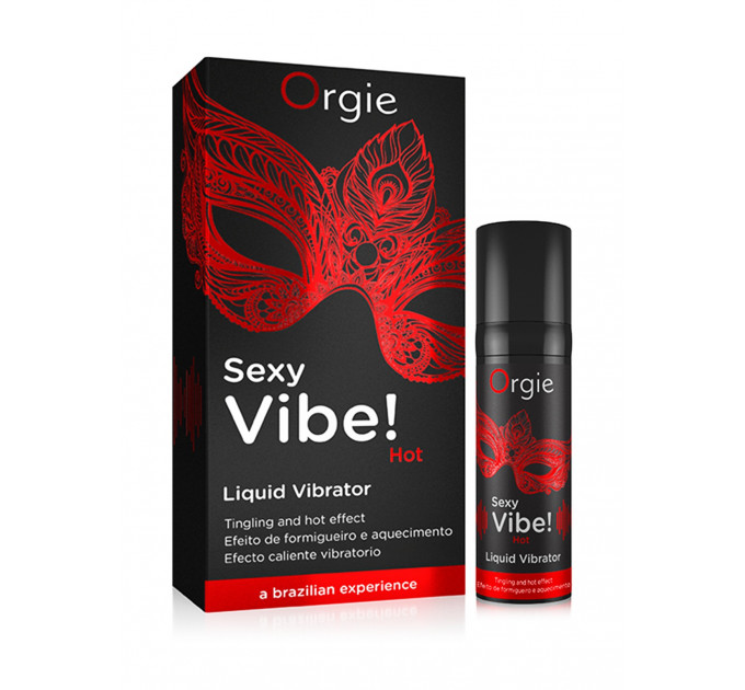 Жидкий вибратор "SEXY VIBE", 15 мл вибрация + согревающий эффект Orgie