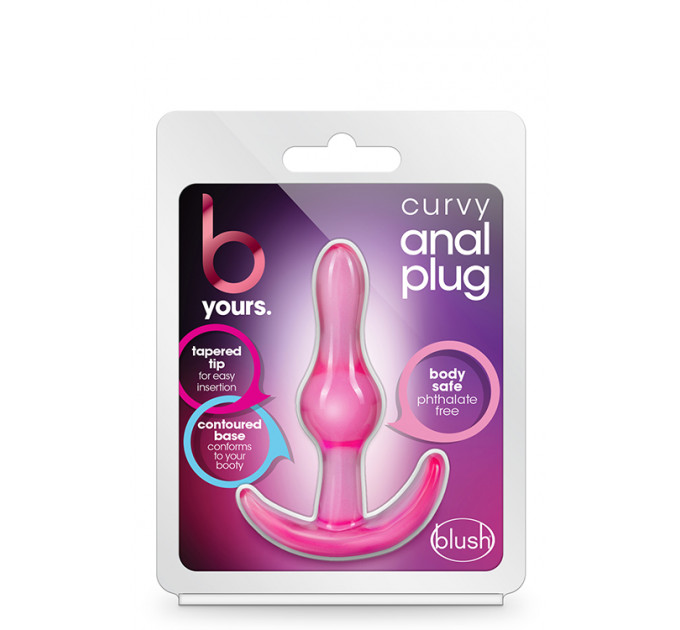 Анальний плаг B YOURS CURVY ANAL PLUG PINK