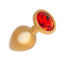 Анальная пробка Gold Metal Red, S