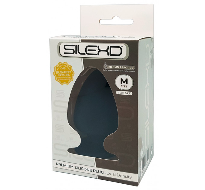 Анальна пробка конічної форми SILEXD Thermo Reactive чорна, Medium