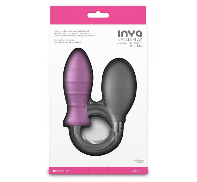 Анальная пробка NS Novelties Inya с накачкой, розовая