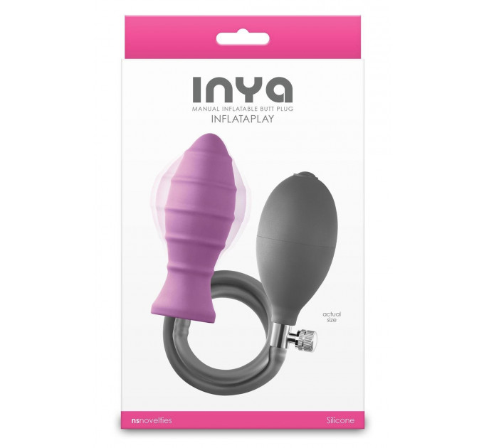 Анальная пробка NS Novelties Inya с накачкой, розовая