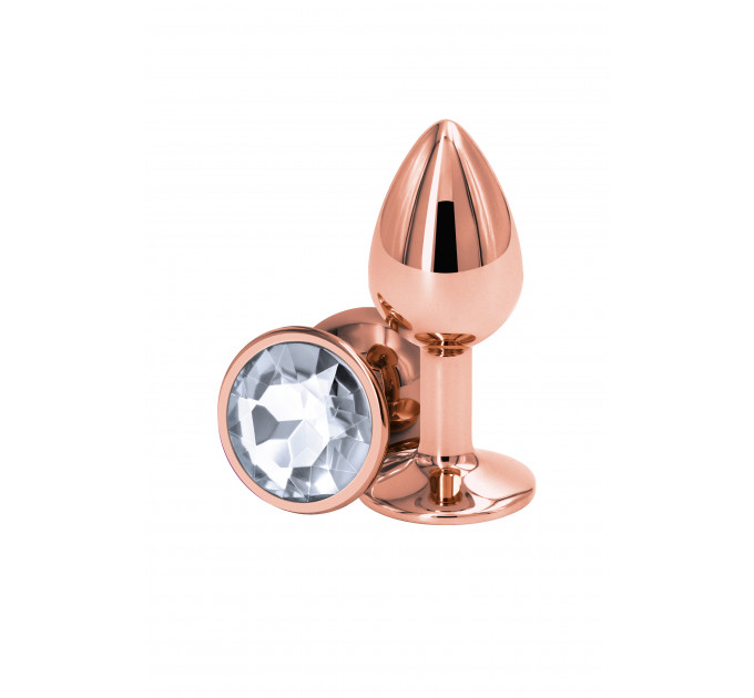 Анальная пробка NS Novelties REAR ASSETS ROSE GOLD SMALL CLEAR