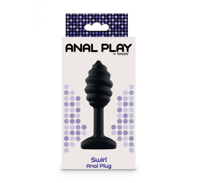 Анальна пробка спіралеподібна Toy Joy Anal Play Swirl чорна