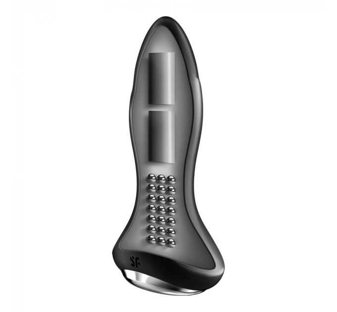Анальна смарт пробка з вібрацією та намистинами Rotator Plug 1 Connect App Black