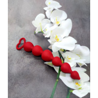 Анальная цепочка Loveshop Heart Ray Red 17.45*2.45 см