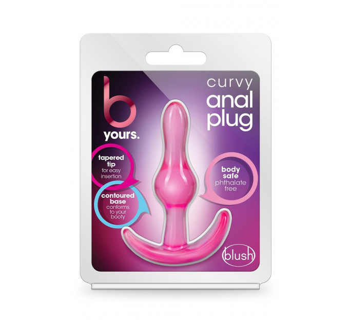 Анальний плаг B YOURS CURVY ANAL PLUG PINK