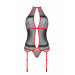 Боди сетка с кружевными вставками SATARA BODY red S/M - Passion