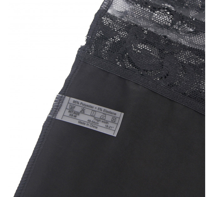 Еластичні панчохи Star Night з мереживною коронкою, чорні, XS-L