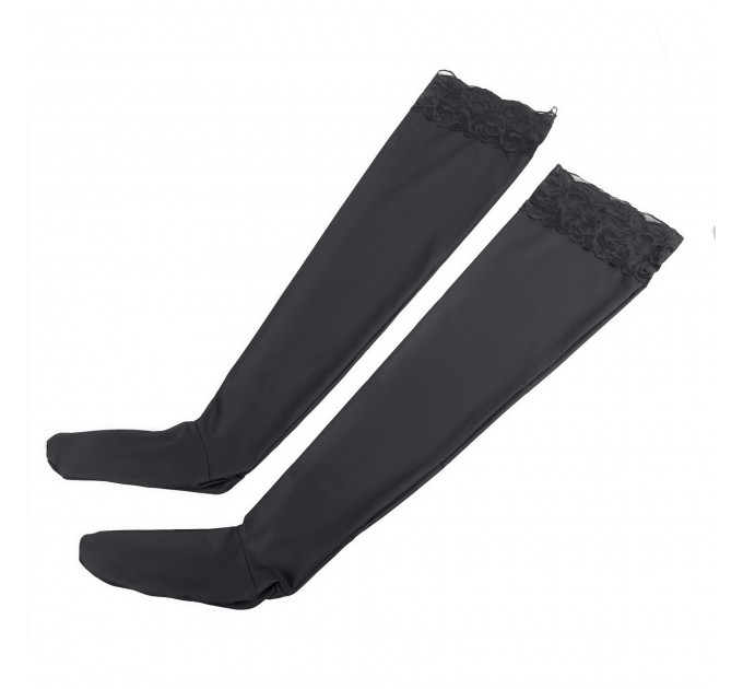 Еластичні панчохи Star Night з мереживною коронкою, чорні, XS-L