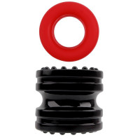 Набор эрекционных колец Chisa GK Power Hard-On Ring Set, черное/красное
