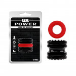 Набор эрекционных колец Chisa GK Power Hard-On Ring Set, черное/красное