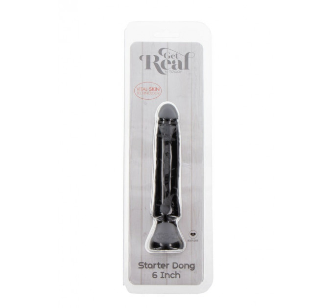 Фаллоимитатор реалистичный Toy Joy Get Real Dong Starter на присоске, черный