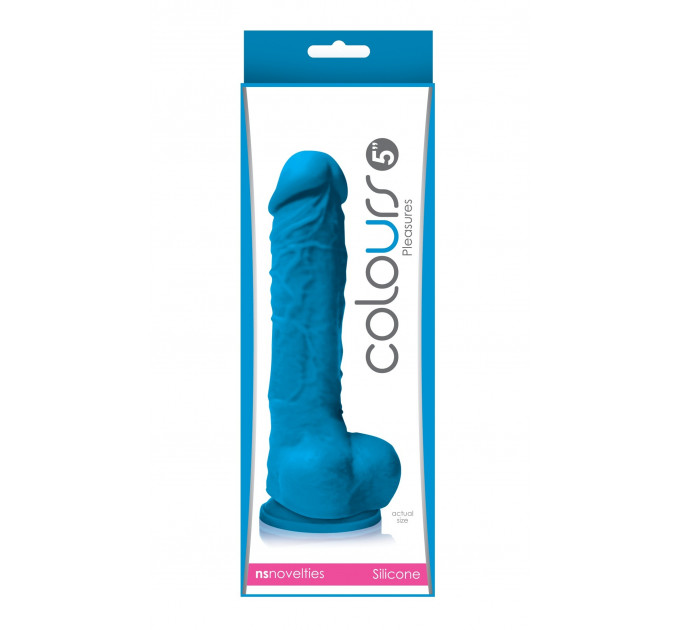 Фаллоимитатор силикон NS Novelties COLOURS PLEASURES 5INCH BLUE